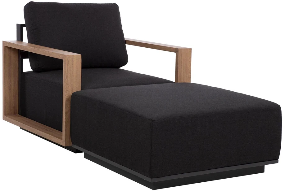 Home4You Ottoman FULLER 83x83xH42 cm, tamsiai pilka