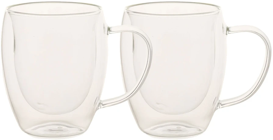 Home4You Dvigubi puodeliai (2 vnt.), po 300 ml, stikliniai, su dviguba sienele