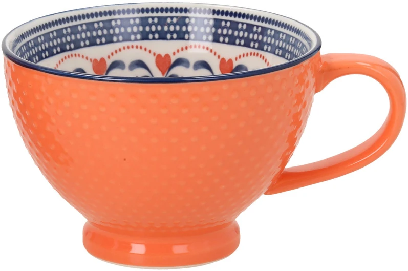 Home4You Puodelis SEREN H7,7cm 355ml, oranžinis/mėlynas