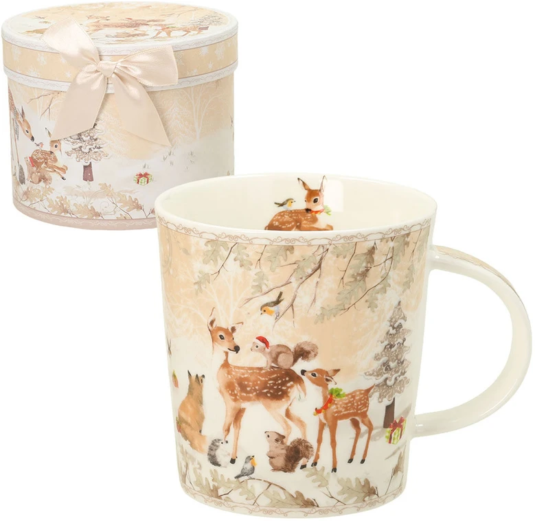 Home4You Puodelis MIA DEER H9,5cm 320ml, dovanų dėžutėje