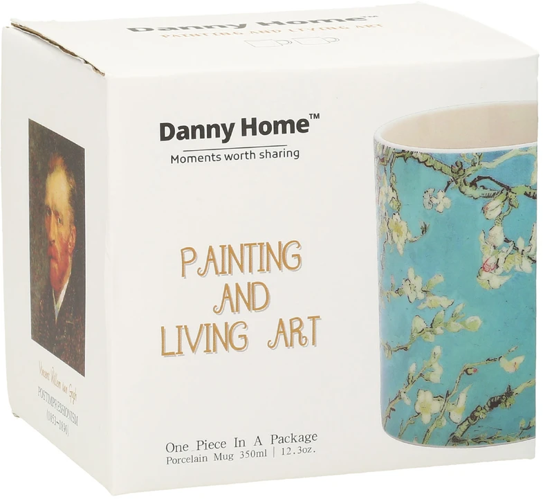 Home4You Puodelis PAINTING ART H9.5cm 350ml "Žydintys migdolai"