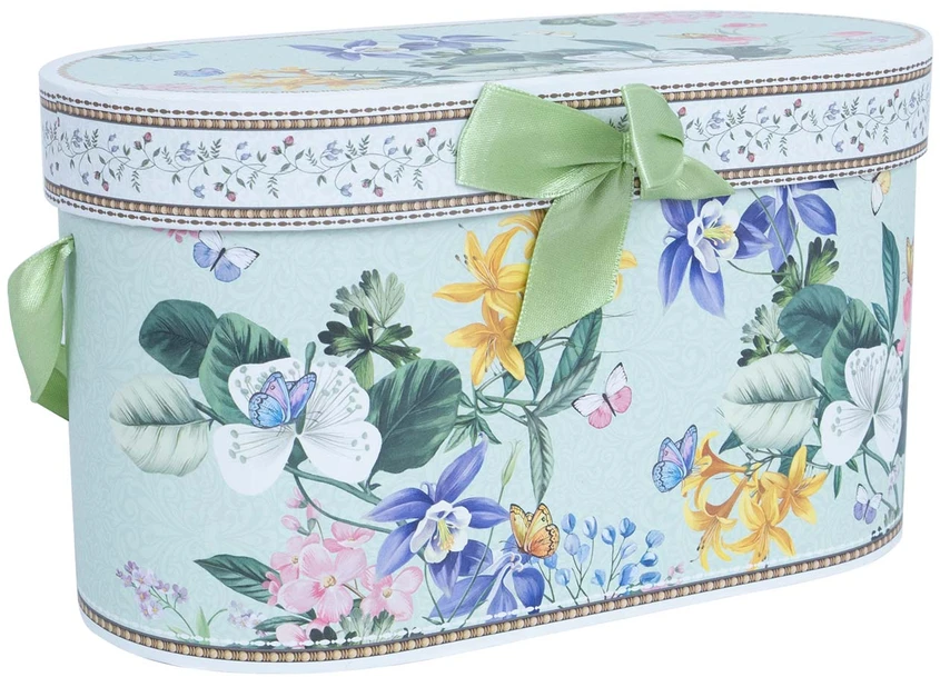 Home4You Puodeliai MIA FLORA H10,5cm 340ml 2vnt dovanų dėžutėje