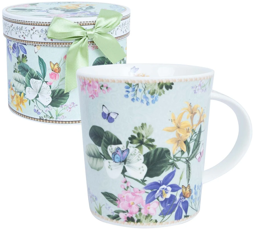 Home4You Puodelis MIA FLORA H9,5cm 320ml dovanų dėžutėje