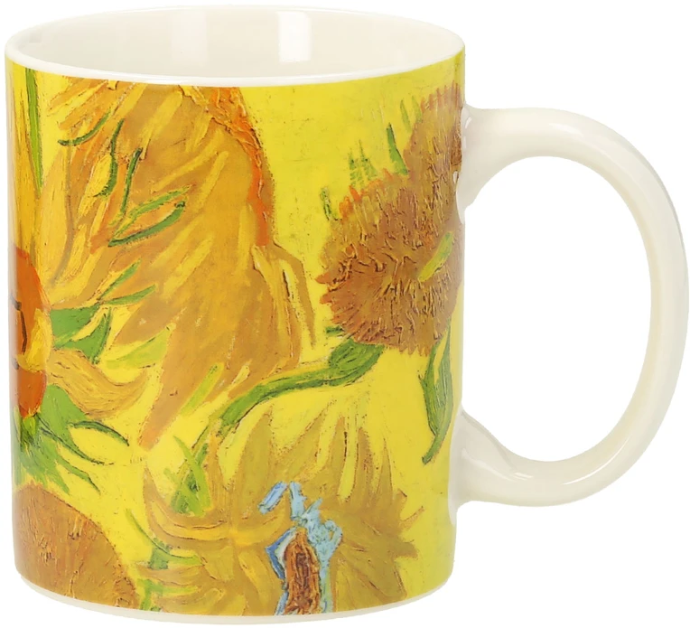 Home4You Puodelis PAINTING ART H9.5cm 350ml "Saulėgrąžos"