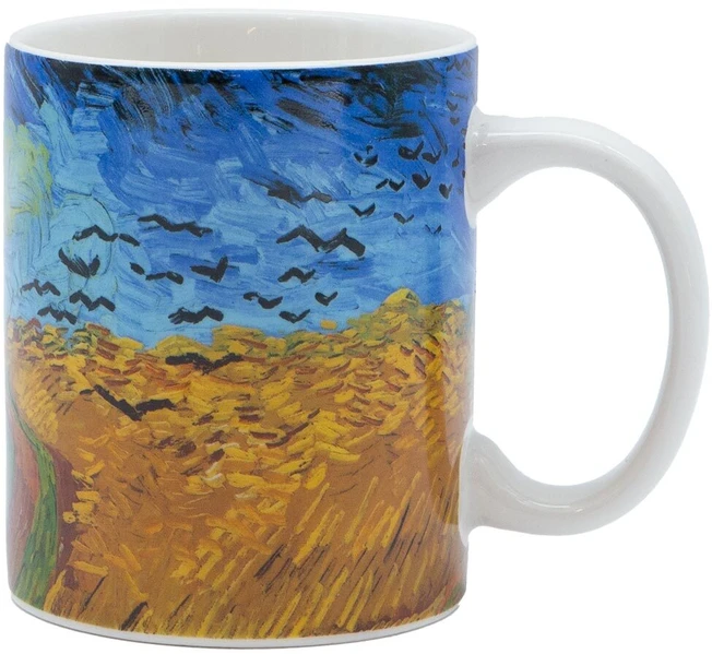 Home4You Puodelis PAINTING ART H9.5cm 350ml "Kviečių laukas su varnomis"