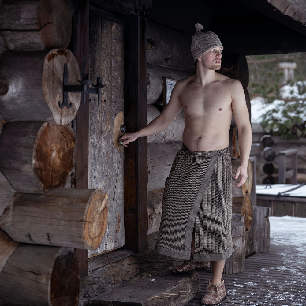 Pirties prijuostė KENNO RENTO, ruda