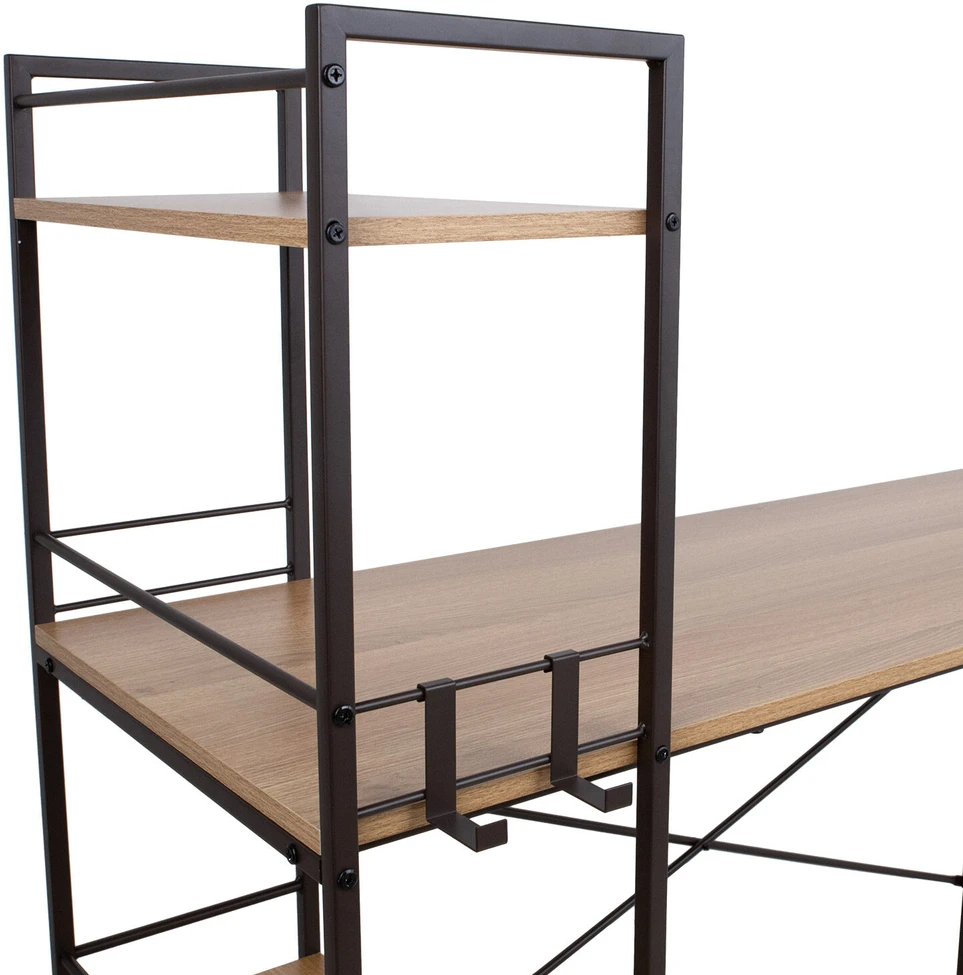 Home4You Rašomasis stalas STUDIJA 120x51xH120cm, ąžuolo/rudos spalvos