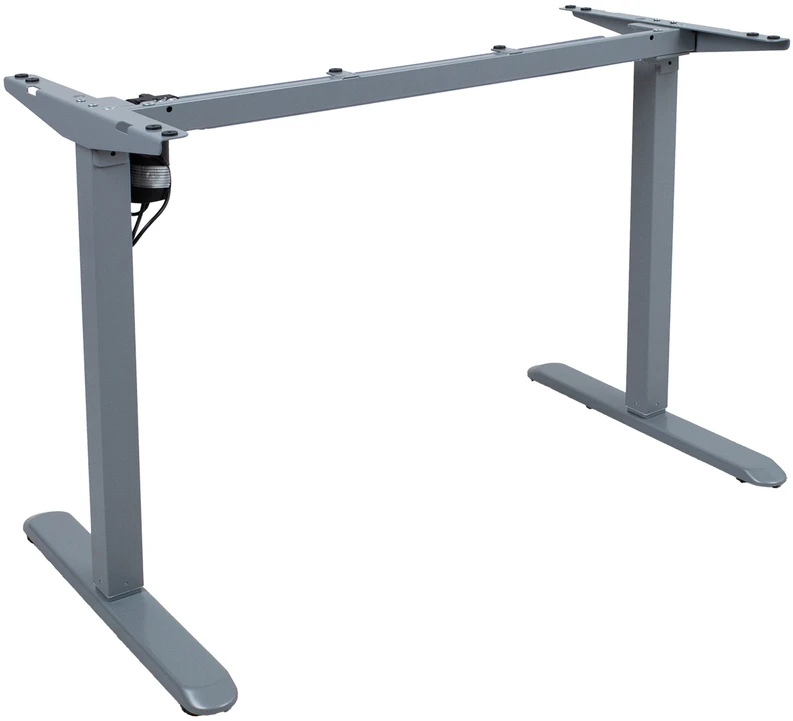 Home4You Stalas ERGO LIGHT su 1 varikliu 120x60xA73-118cm, ąžuolo/sidabrinės pilkos spalvos