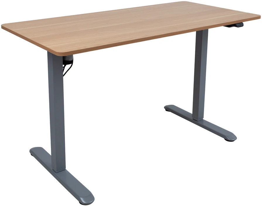 Reguliuojamas ERGO LIGHT stalas, ąžuolo dulkėta spalva