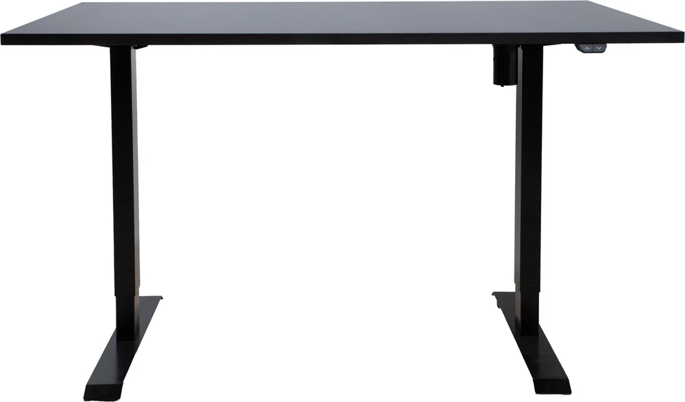 Rašomasis stalas ERGO su 1 varikliu 140x80 cm, Spalva: juoda