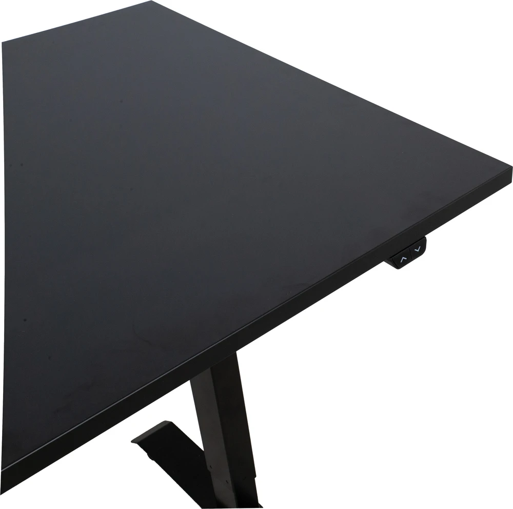 Rašomasis stalas ERGO su 1 varikliu 140x80 cm, Spalva: juoda