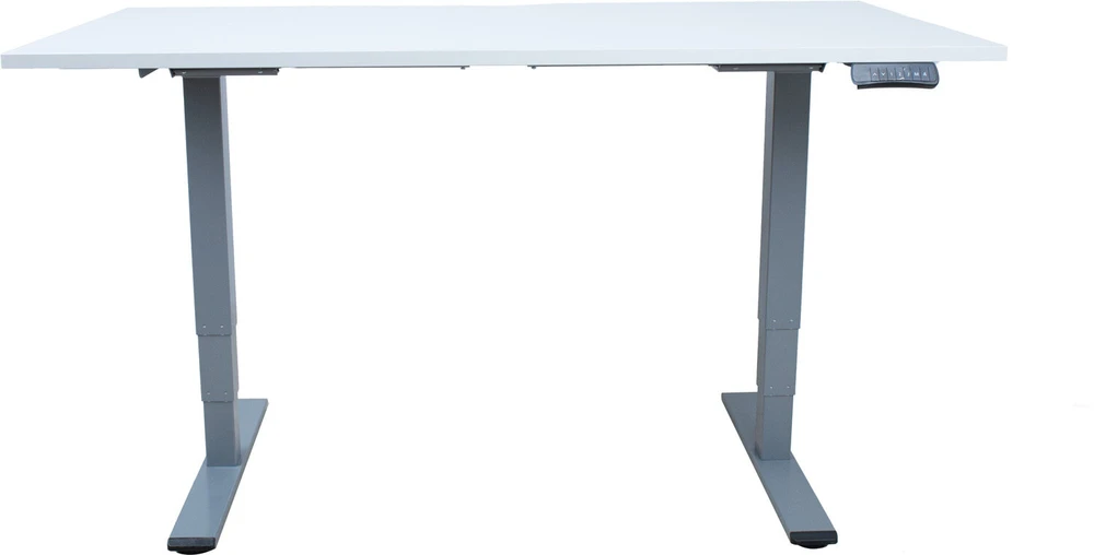 Home4You Rašomasis stalas ERGO OPTIMAL su 2 varikliais, 160x80 cm, Spalva: pilkšvai balta
