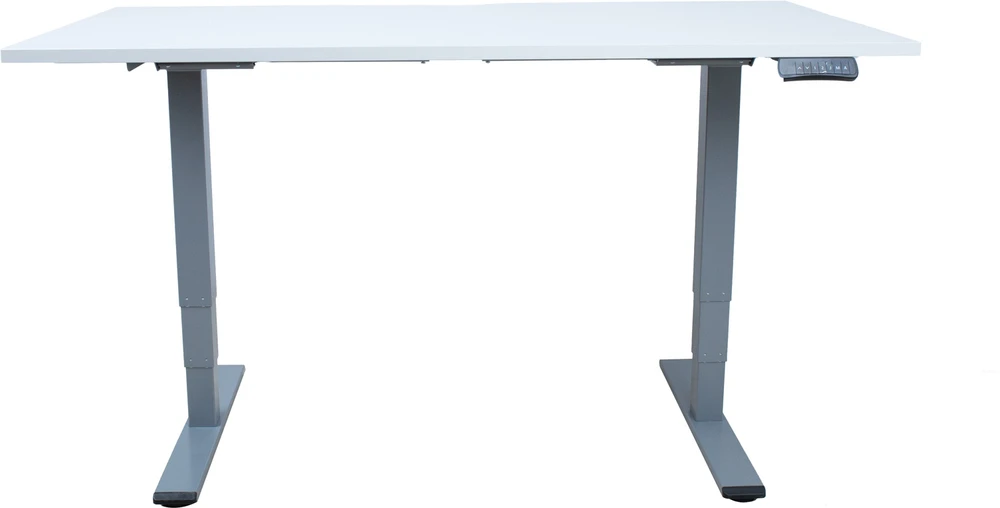 Home4You Rašomasis stalas ERGO OPTIMAL su 2 varikliais, 160x80 cm, Spalva: pilkšvai balta