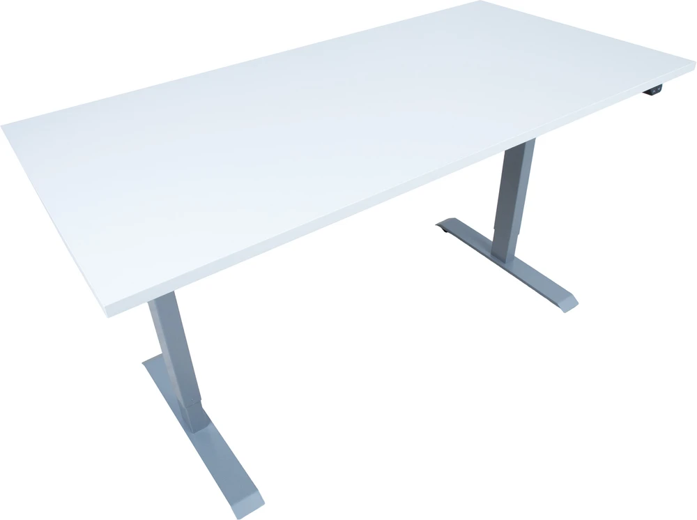 Rašomasis stalas ERGO su 1 varikliu, 160x80 cm, Spalva: pilkšvai balta