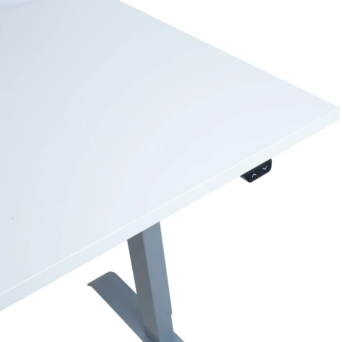 Rašomasis stalas ERGO su 1 varikliu, 160x80 cm, Spalva: pilkšvai balta