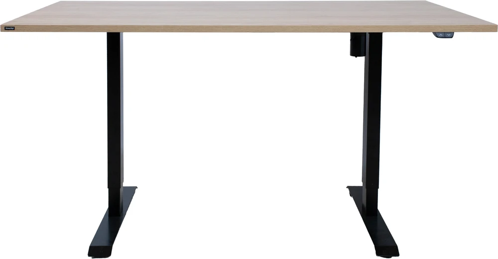 Rašomasis stalas ERGO su 1 varikliu, 160x80 cm, Spalva: karijų/juoda