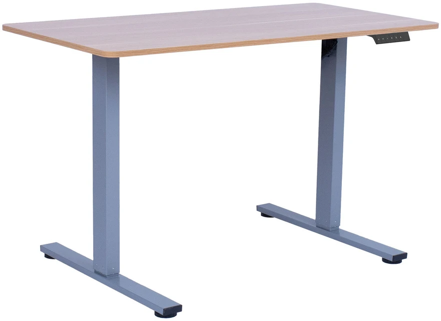 Home4You Reguliuojamo Aukščio Stalas ERGO FIT su 1 Varikliu, 120x68 cm, Pilka/Ąžuolas