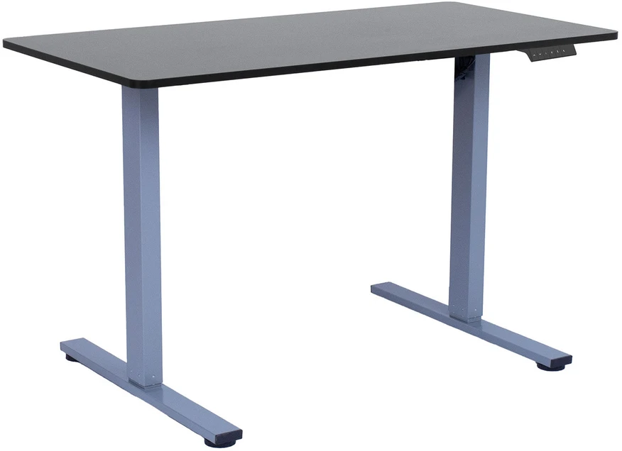 Home4You Stalas ERGO FIT 1 Variklio, Reguliuojamo Aukščio, 120x68 cm, Pilkas/Juodas