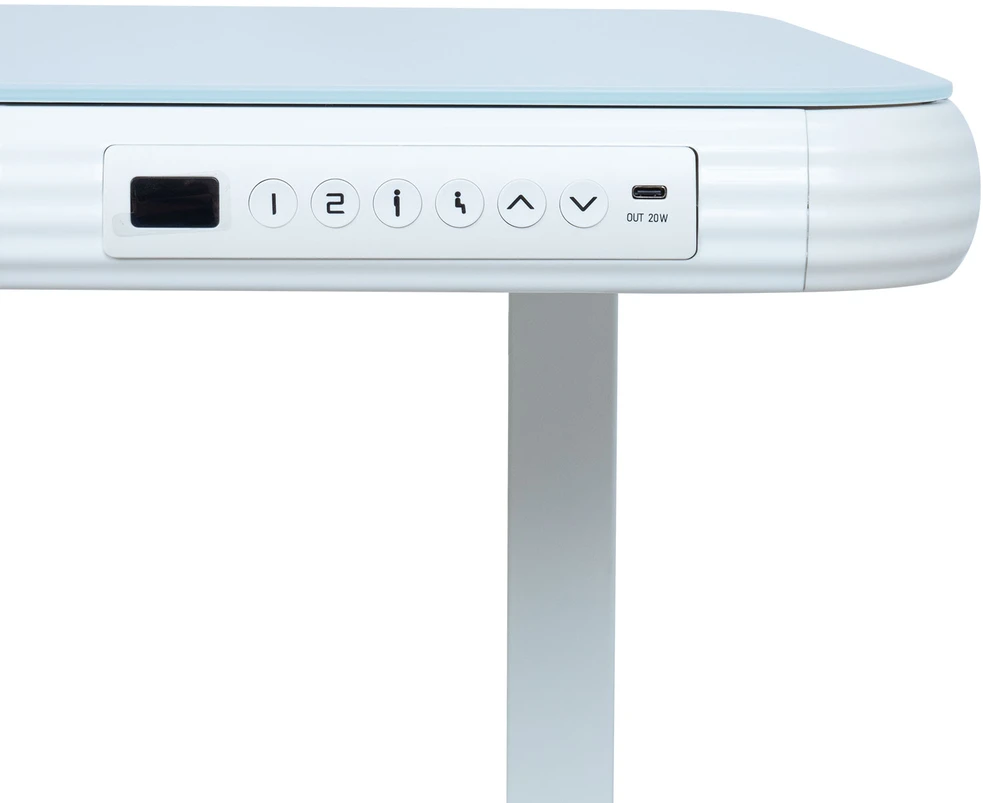 Home4You Stalas ERGO FIT su 1 varikliu 122x62x73,5-118 cm, baltas