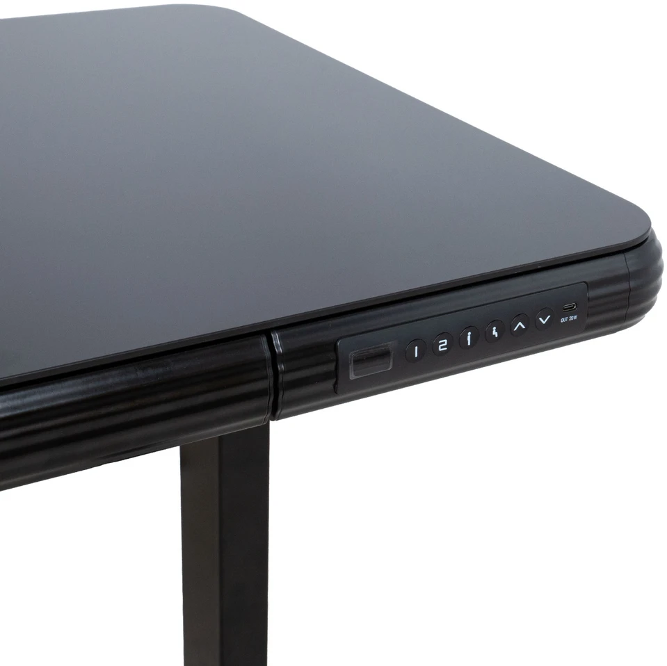 Home4You Stalas ERGO FIT su 1 varikliu 122x62x73,5-118 cm, juodas