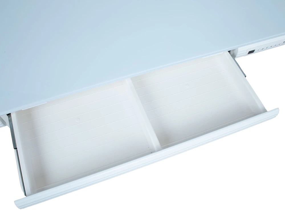 Home4You Stalas ERGO FIT su 1 varikliu 122x62x73,5-118 cm, baltas