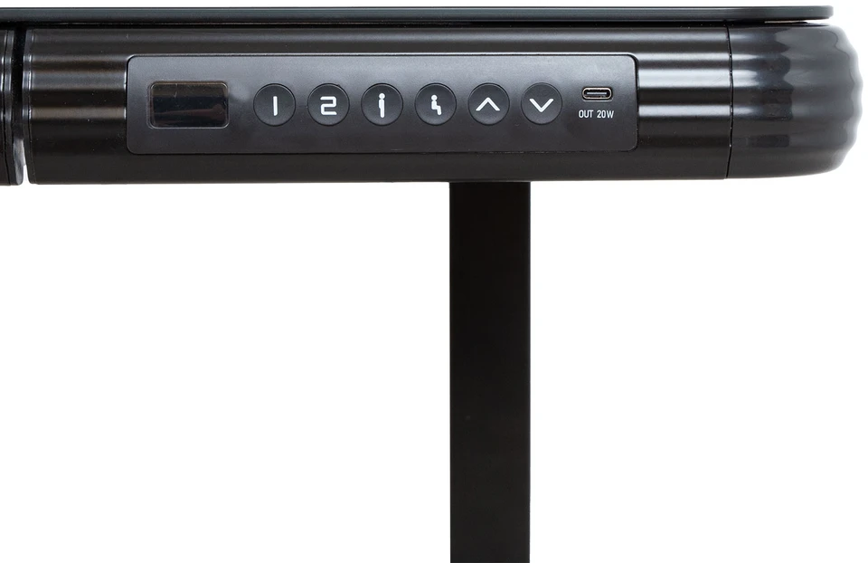 Home4You Stalas ERGO FIT su 1 varikliu 122x62x73,5-118 cm, juodas