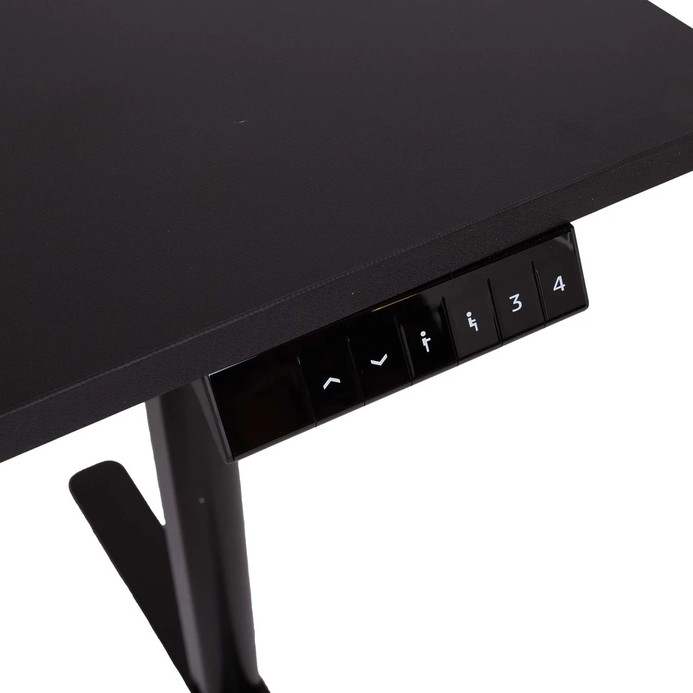 Home4You Rašomasis stalas ERGO LIGHT su 1 varikliu 120x60xH72,5-117,5cm, juodas