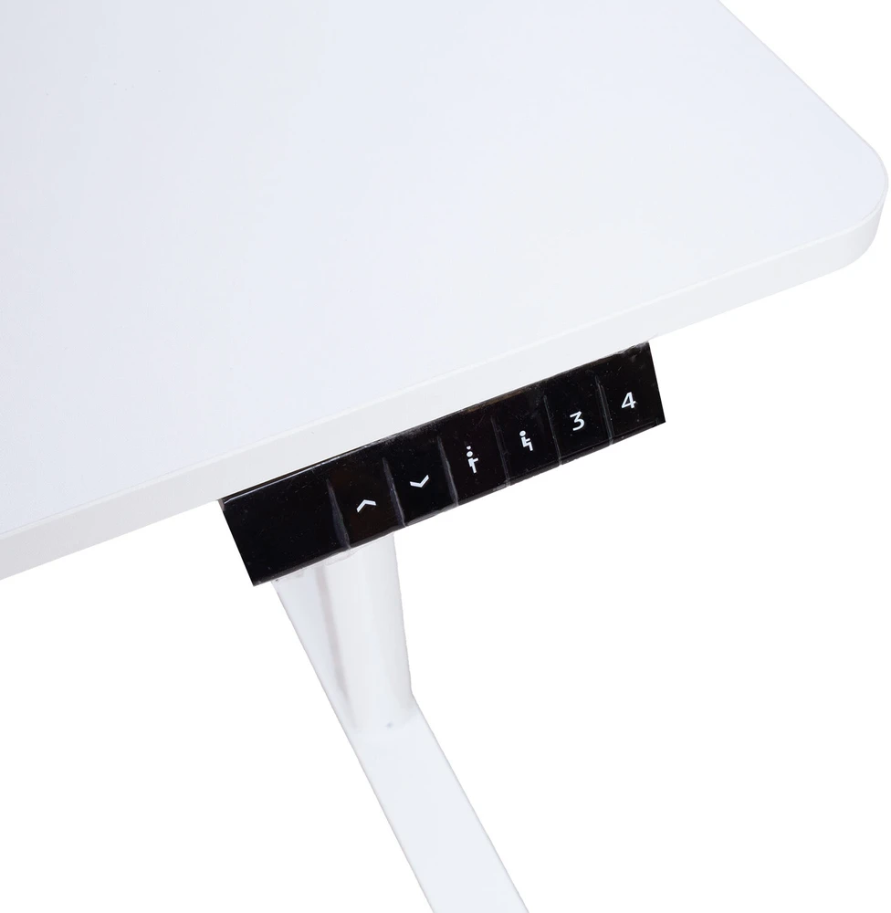 Home4You Stalas ERGO LIGHT Reguliuojamo aukščio, 1 variklis, 120x60 cm, Baltas