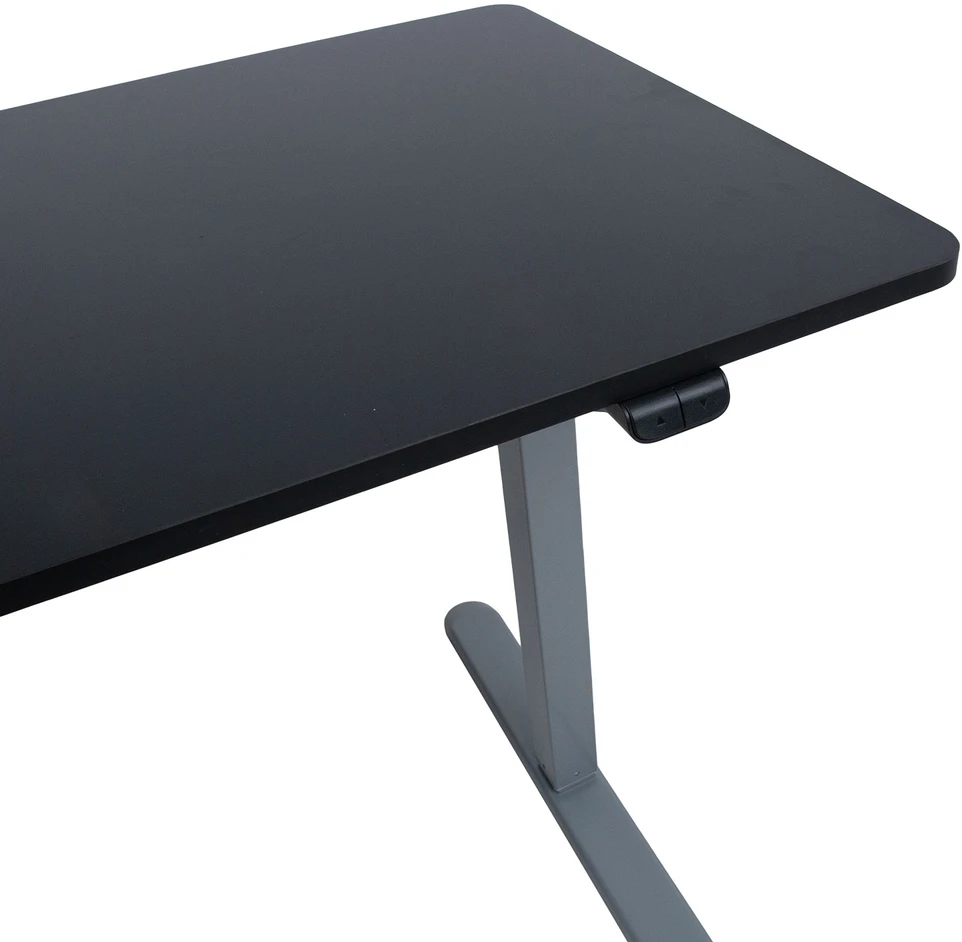 Home4You Stalas ERGO LIGHT su 1 varikliu 120x60xA73-118cm, juodas/sidabrinis pilkas
