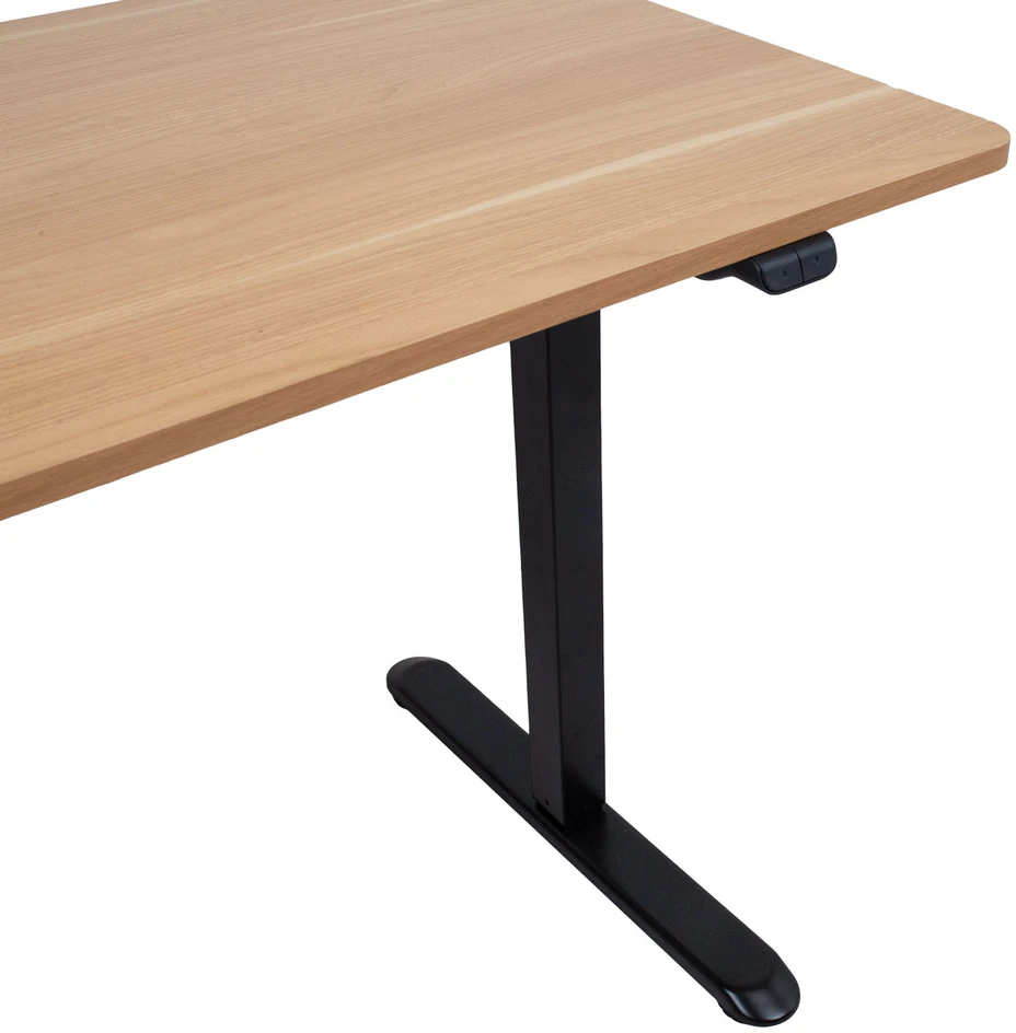 Home4You Stalas ERGO LIGHT su 1 varikliu 120x60xH73-118cm, ąžuolas/juodas