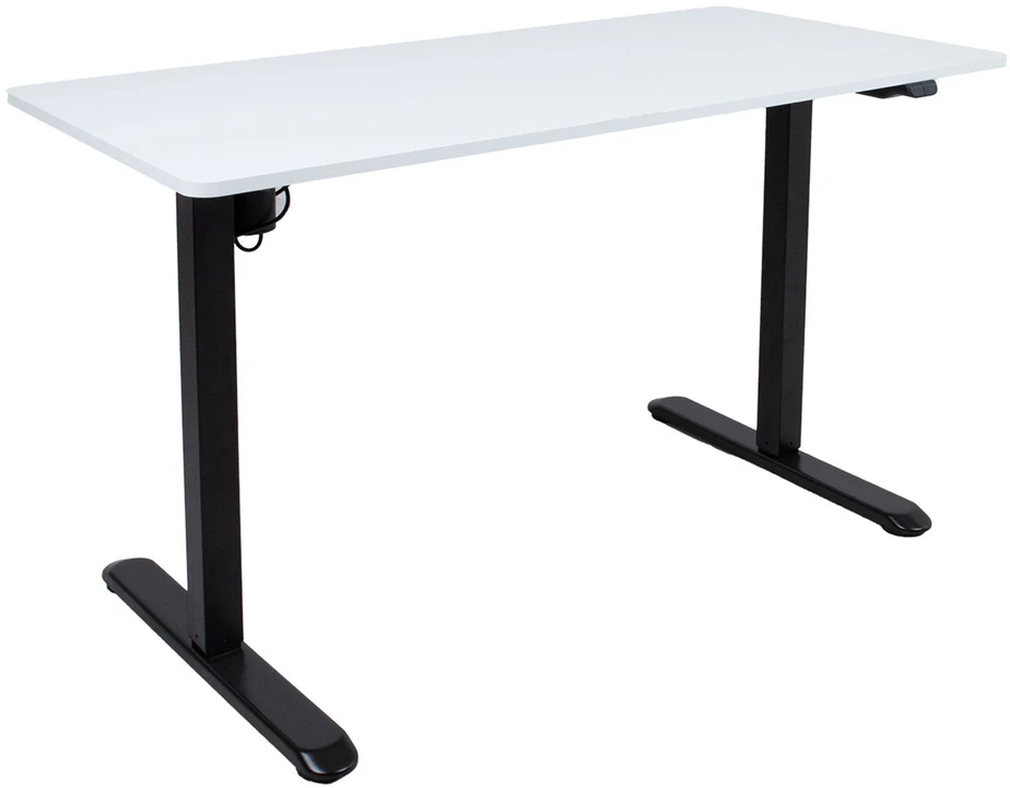 Home4You Reguliuojamo aukščio darbo stalas ERGO LIGHT su 1 varikliu 120x60cm, juoda/balta