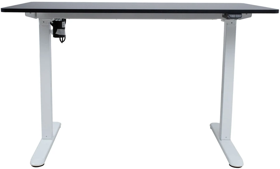 Home4You Reguliuojamo aukščio darbo stalas ERGO LIGHT su 1 varikliu 120x60cm, balta/juoda