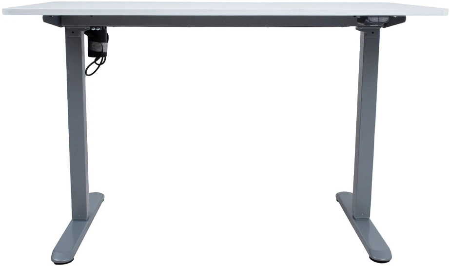 Home4You Reguliuojamo aukščio darbo stalas ERGO LIGHT su 1 varikliu 120x60cm, sidabro pilka/balta