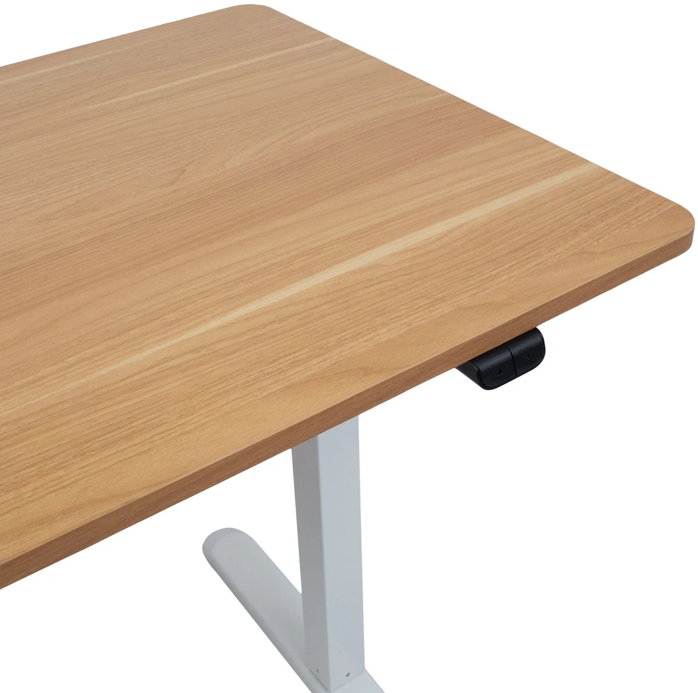 Home4You Stalas ERGO LIGHT su 1 varikliu 120x60xH73-118cm, ąžuolas/baltas