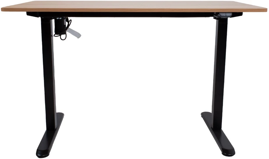Home4You Reguliuojamo aukščio darbo stalas ERGO LIGHT su 1 varikliu 120x60cm, juodas/ąžuolas