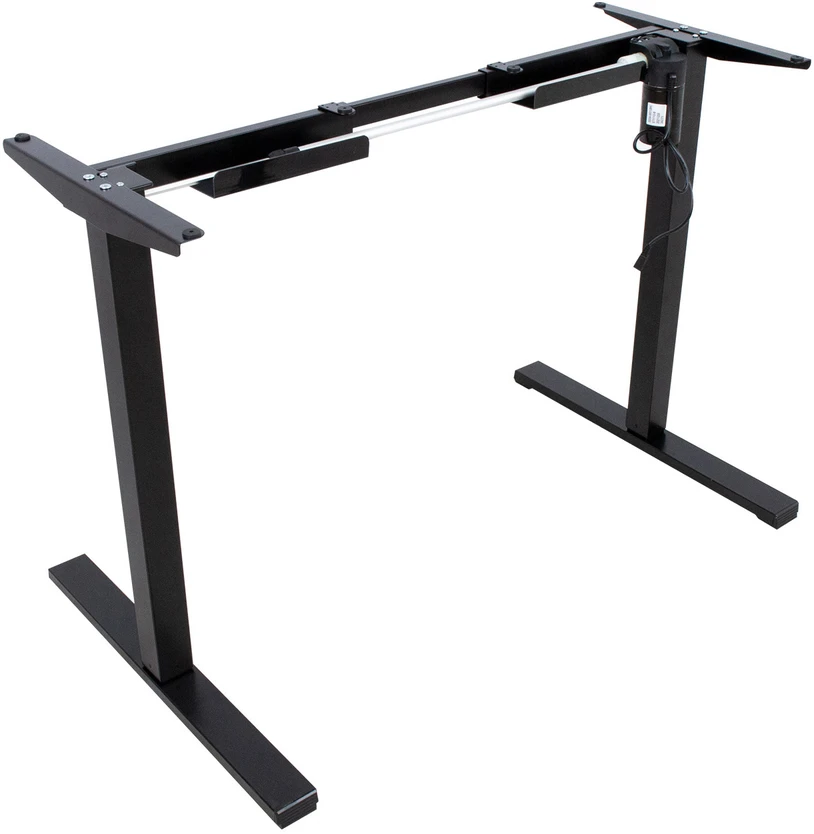 Home4You Rašomasis stalas ERGO OPTIMAL su 1 varikliu, 120x60 cm, Spalva: juoda