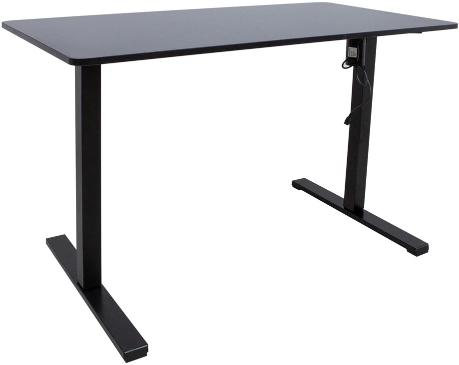 Home4You Rašomasis stalas ERGO OPTIMAL su 1 varikliu, 120x60 cm, Spalva: juoda
