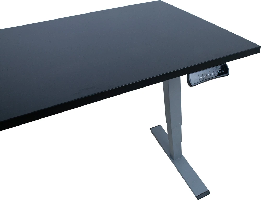 Home4You Rašomasis stalas ERGO OPTIMAL su 2 varikliais 140x80cm, Spalva: juoda