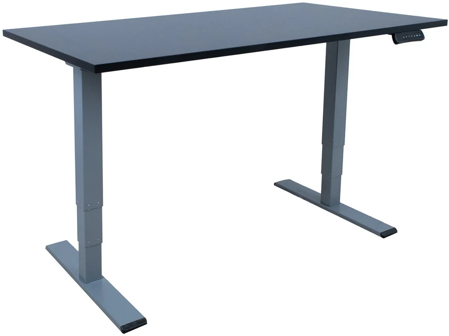 Home4You Rašomasis stalas ERGO OPTIMAL su 2 varikliais 140x80cm, Spalva: juoda