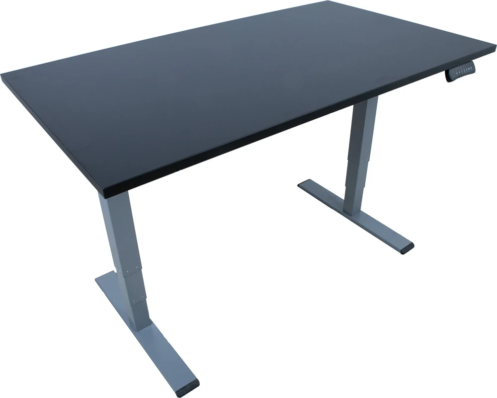 Home4You Rašomasis stalas ERGO OPTIMAL su 2 varikliais 140x80cm, Spalva: juoda