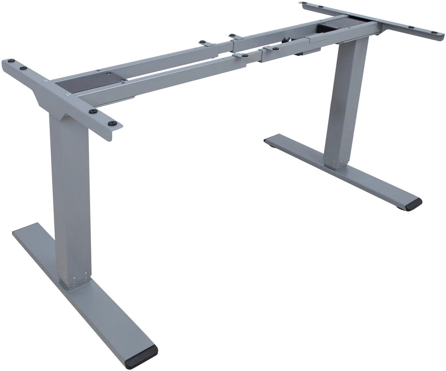 Home4You Rašomasis stalas ERGO OPTIMAL su 2 varikliais 140x80 cm, Spalva: pilkšvai balta