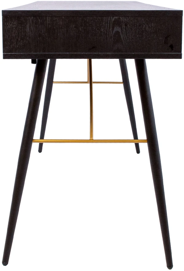 Home4You Stalas LUXEMBOURG 120x48xh75cm, juodos spalvos