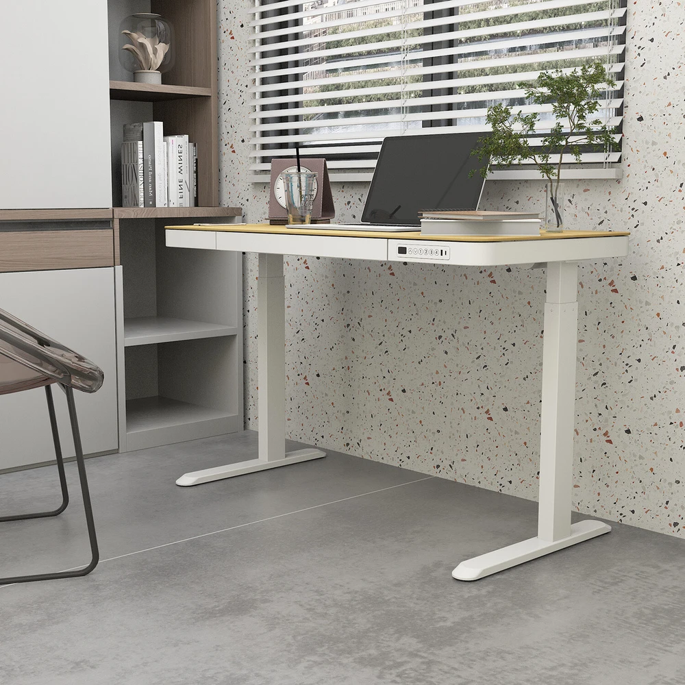 Home4You Reguliuojamo aukščio darbo stalas ERGO su 1 varikliu 120x60xh72-121cm