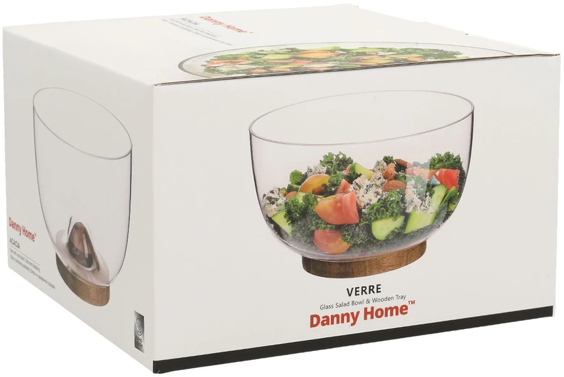 Home4You Stiklinis dubuo SALAD D23,5xH12,1cm