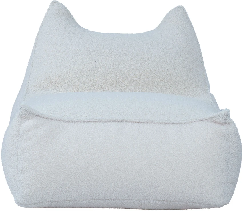 Home4You Sėdmaišis LARRY CAT 100x70x30/56cm, natūralios baltos spalvos