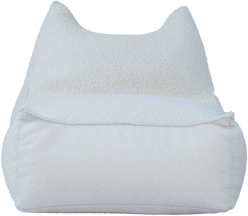 Home4You Sėdmaišis LARRY CAT 100x70x30/56cm, natūralios baltos spalvos