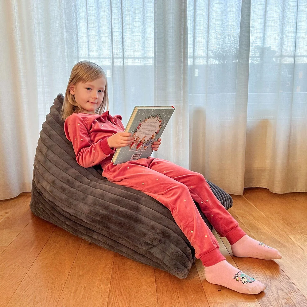 Fotelis Home4You Sėdmaišis MINI 100x70x15/70cm, tamsiai pilkas
