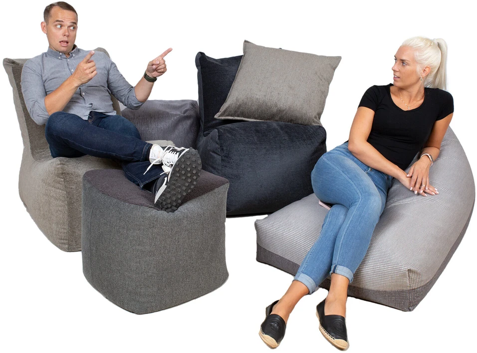 Fotelis Home4You Sėdmaišis MITSU-MITSU, pilkas
