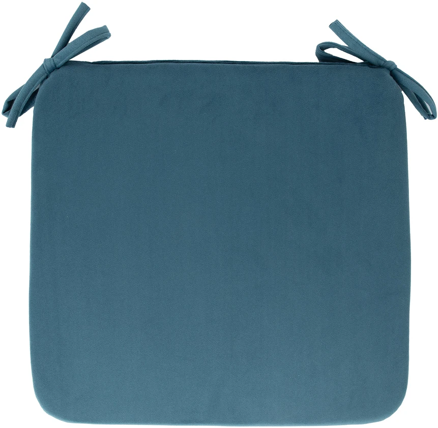 Home4You Chair pad VELVET NEW 39x39xH2,5cm, pilkas mėlynas