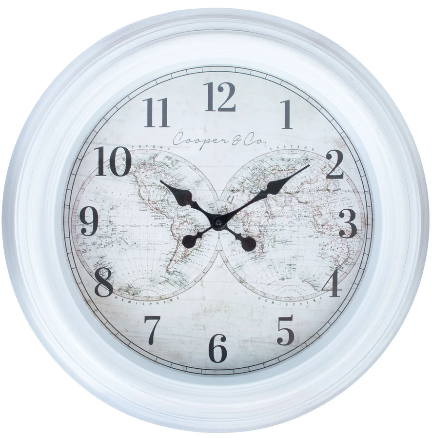 Home4You Sieninis laikrodis GUSTAV D60cm, baltas